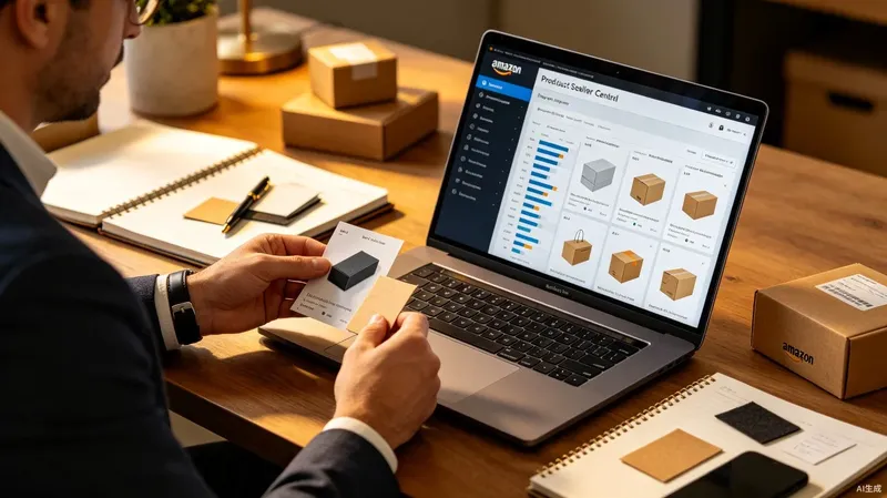 Amazon seller reviewing product samples and comparing sourcing options